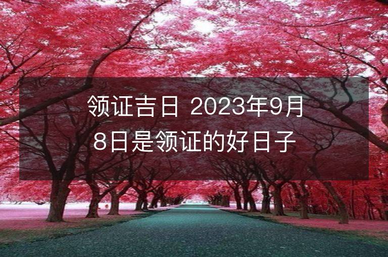 領證吉日 2023年9月8日是領證的好日子么