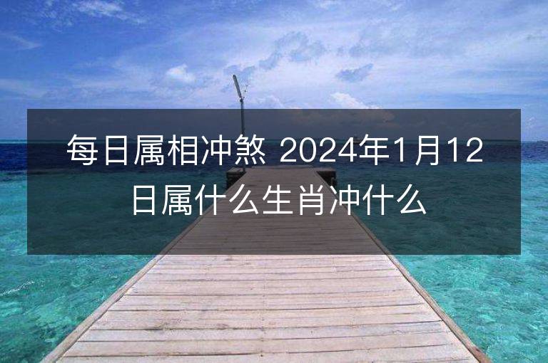 每日屬相沖煞 2024年1月12日屬什么生肖沖什么