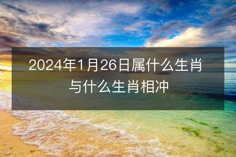 2024年1月26日屬什么生肖 與什么生肖相沖