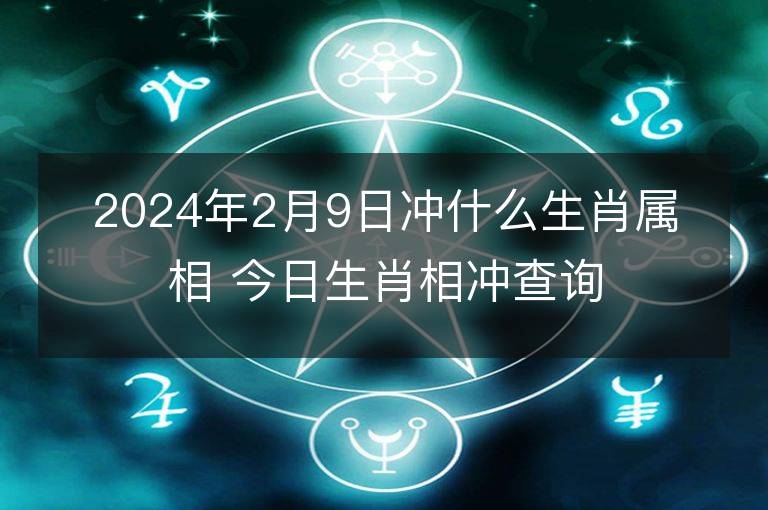 2024年2月9日沖什么生肖屬相 今日生肖相沖查詢