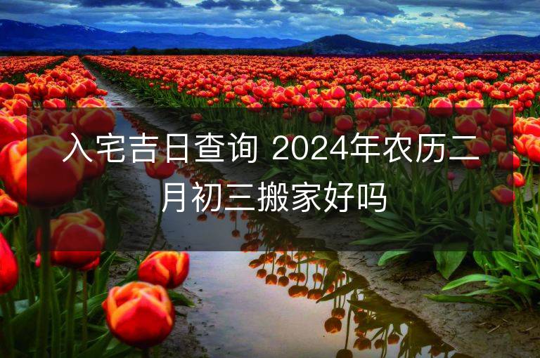 入宅吉日查詢 2024年農歷二月初三搬家好嗎