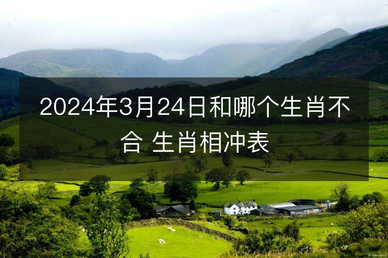 2024年3月24日和哪個生肖不合 生肖相沖表