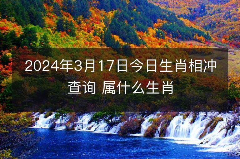 2024年3月17日今日生肖相沖查詢 屬什么生肖