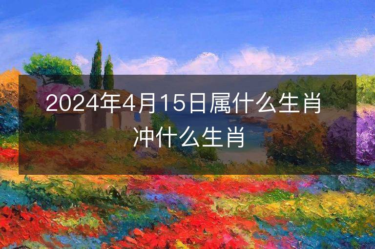 2024年4月15日屬什么生肖 沖什么生肖