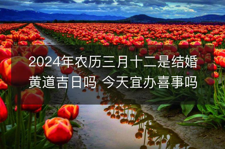 2024年農(nóng)歷三月十二是結(jié)婚黃道吉日嗎 今天宜辦喜事嗎