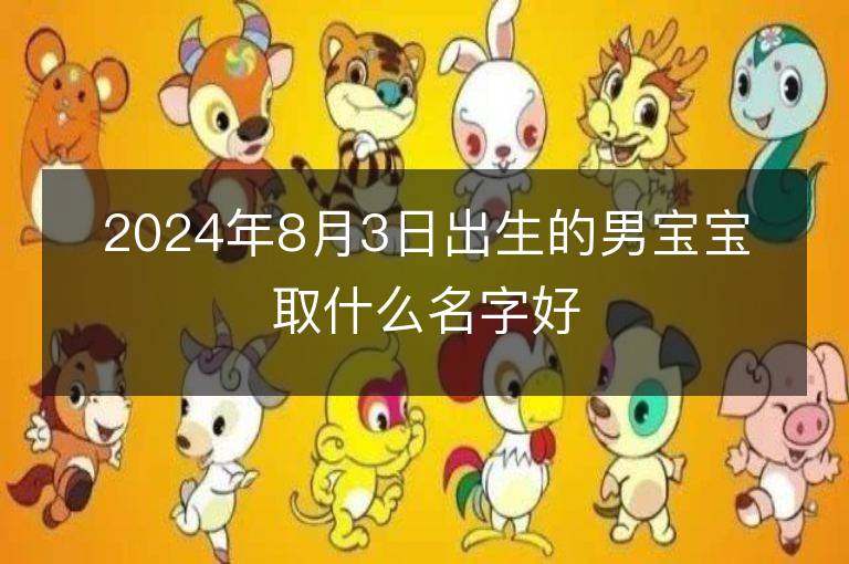 2024年8月3日出生的男寶寶取什么名字好