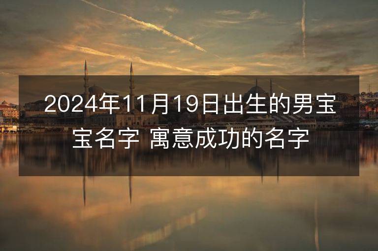 2024年11月19日出生的男寶寶名字 寓意成功的名字