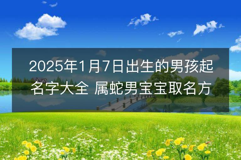 2025年1月7日出生的男孩起名字大全 屬蛇男寶寶取名方法