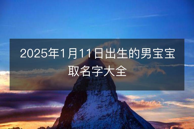 2025年1月11日出生的男寶寶取名字大全