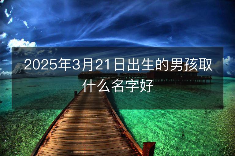 2025年3月21日出生的男孩取什么名字好