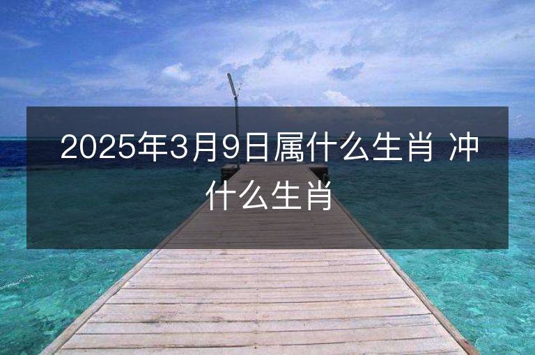 2025年3月9日屬什么生肖 沖什么生肖