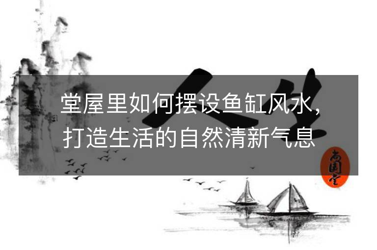 堂屋里如何擺設魚缸風水，打造生活的自然清新氣息