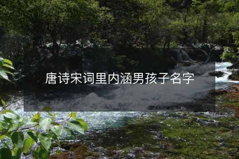 唐詩宋詞里內涵男孩子名字