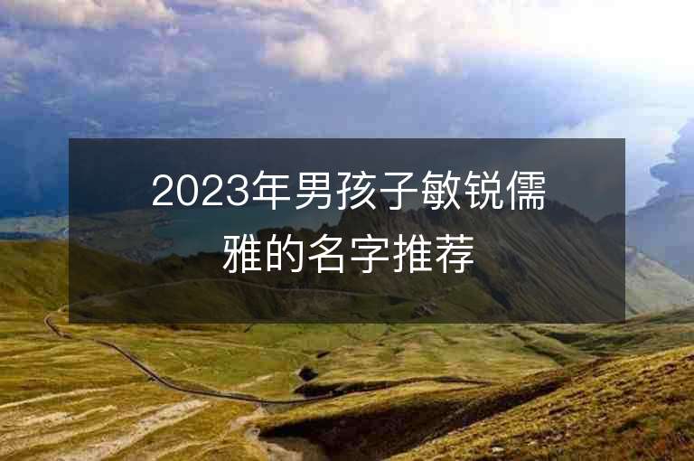 2023年男孩子敏銳儒雅的名字推薦