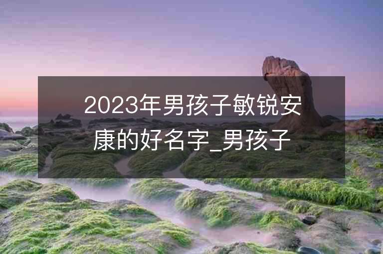 2023年男孩子敏銳安康的好名字_男孩子敏銳安康的名字2023起名