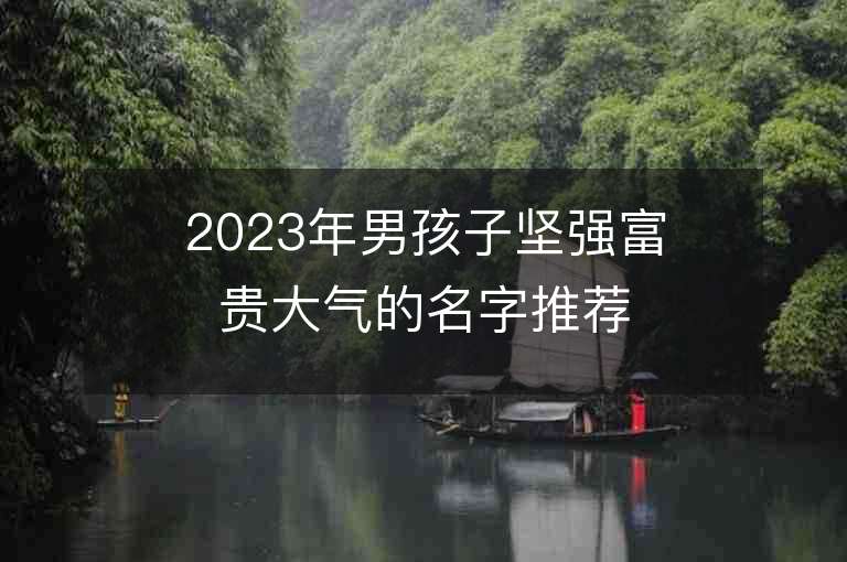 2023年男孩子堅(jiān)強(qiáng)富貴大氣的名字推薦，男孩子堅(jiān)強(qiáng)富貴大氣的名字2023起名