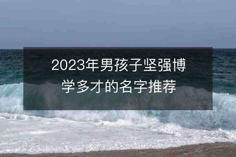 2023年男孩子堅強博學多才的名字推薦，男孩子堅強博學多才的名字2023起名