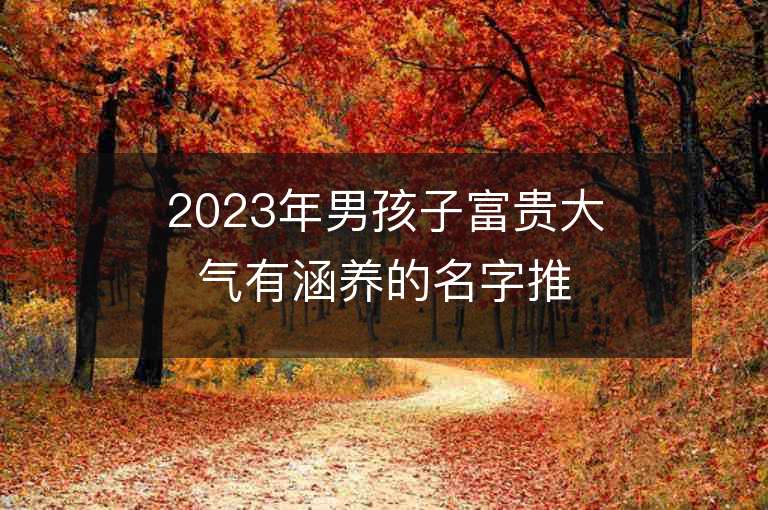 2023年男孩子富貴大氣有涵養(yǎng)的名字推薦，男孩子富貴大氣有涵養(yǎng)的名字2023起名