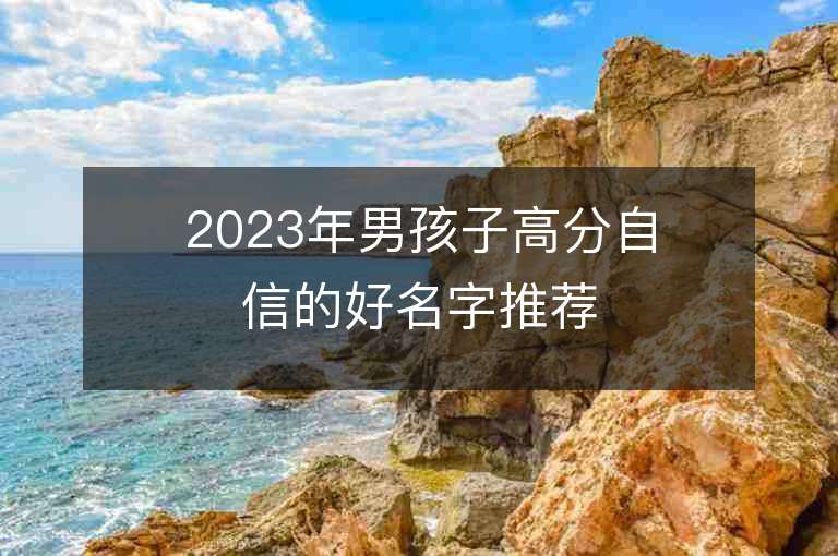 2023年男孩子高分自信的好名字推薦