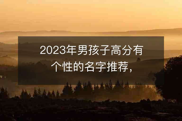 2023年男孩子高分有個性的名字推薦，男孩子高分有個性的名字2023起名