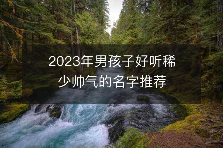 2023年男孩子好聽稀少帥氣的名字推薦，男孩子好聽稀少帥氣的名字2023起名