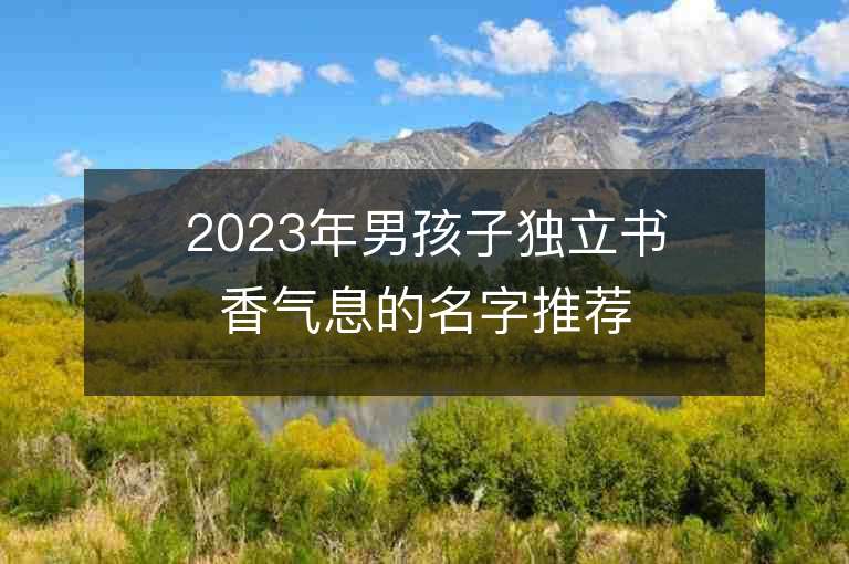 2023年男孩子獨(dú)立書香氣息的名字推薦，男孩子獨(dú)立書香氣息的名字2023起名