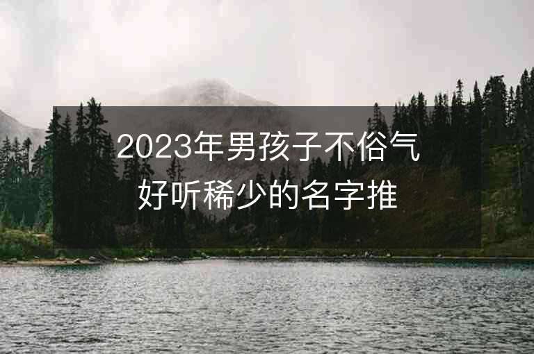 2023年男孩子不俗氣好聽稀少的名字推薦，男孩子不俗氣好聽稀少的名字2023起名