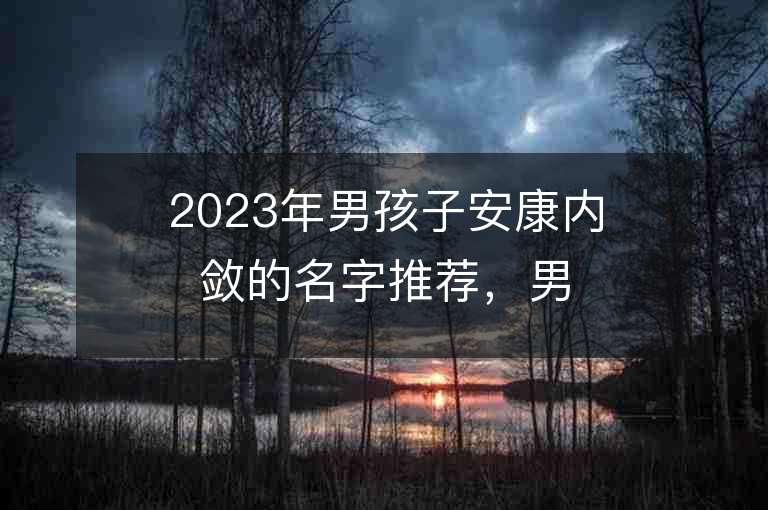 2023年男孩子安康內斂的名字推薦，男孩子安康內斂的名字2023起名