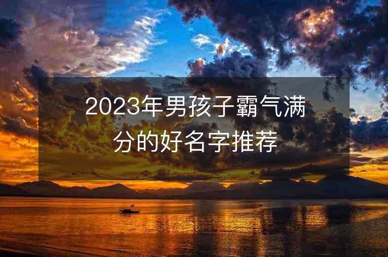 2023年男孩子霸氣滿分的好名字推薦