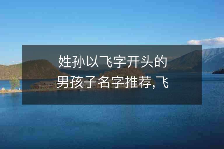 姓孫以飛字開頭的男孩子名字推薦,飛字開頭的孫姓男孩子名字