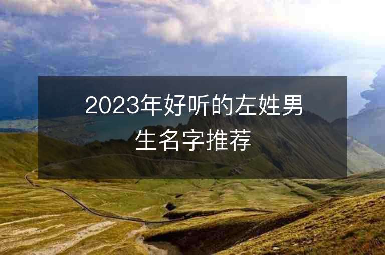 2023年好聽的左姓男生名字推薦