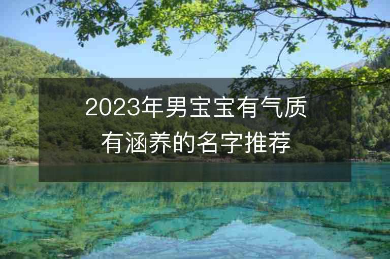 2023年男寶寶有氣質有涵養的名字推薦