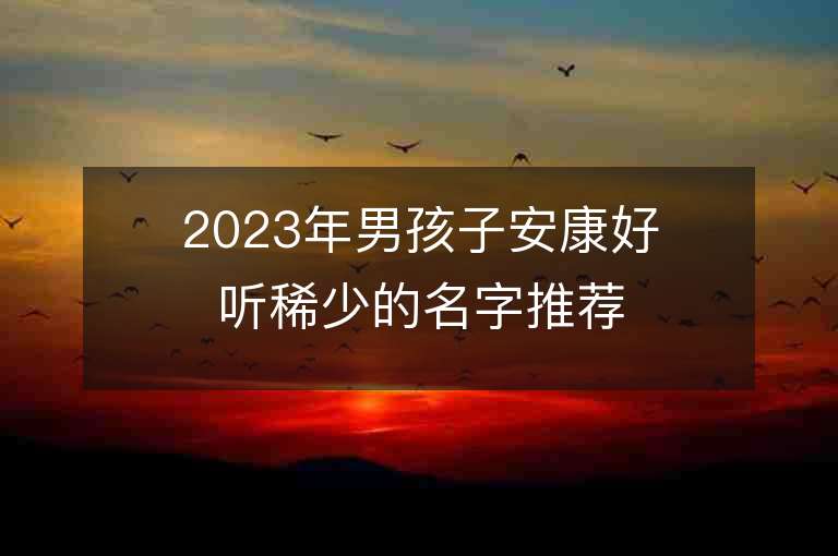 2023年男孩子安康好聽稀少的名字推薦，男孩子安康好聽稀少的名字2023起名