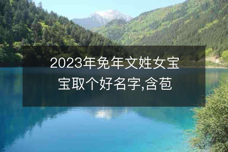 2023年免年文姓女寶寶取個好名字,含苞待放的女生取名推薦