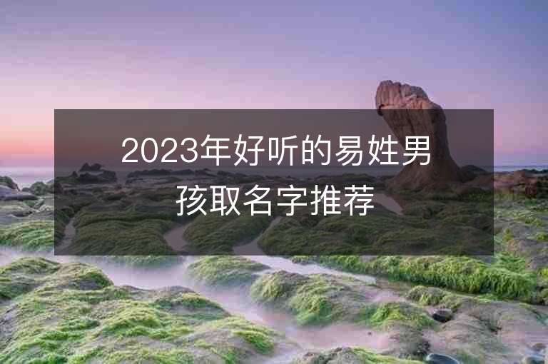 2023年好聽的易姓男孩取名字推薦