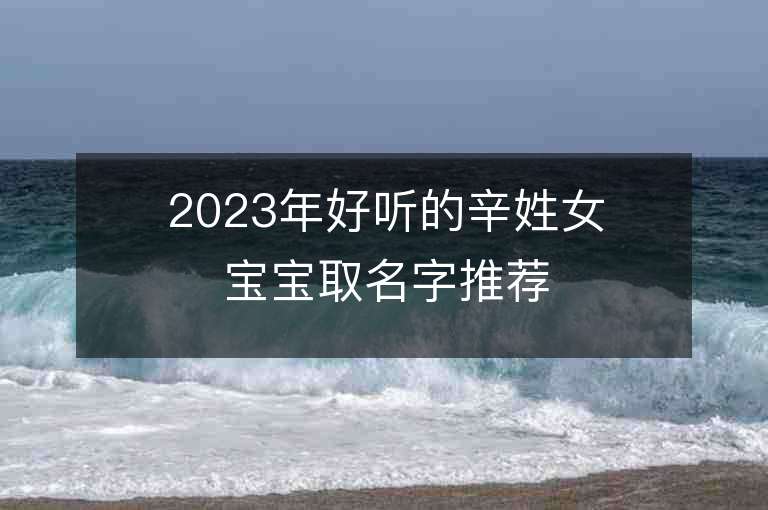 2023年好聽的辛姓女寶寶取名字推薦