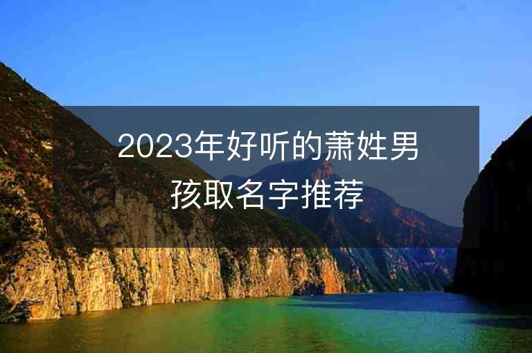 2023年好聽(tīng)的蕭姓男孩取名字推薦