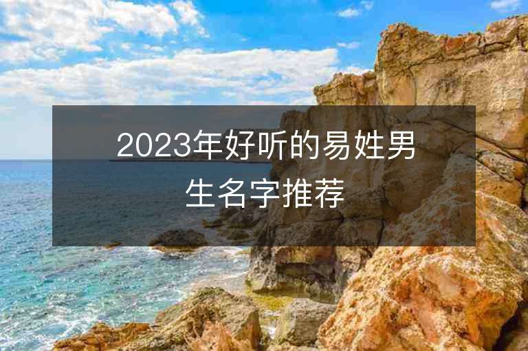 2023年好聽的易姓男生名字推薦