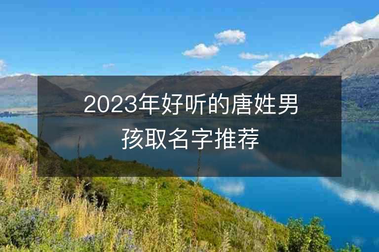 2023年好聽的唐姓男孩取名字推薦