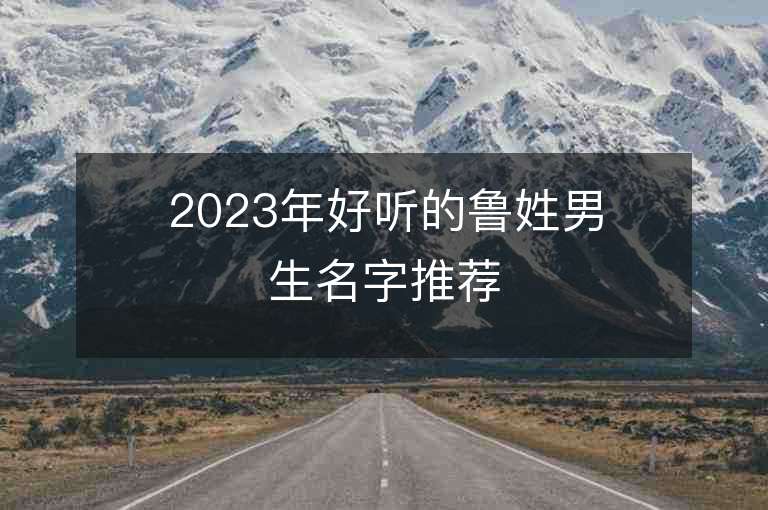 2023年好聽的魯姓男生名字推薦