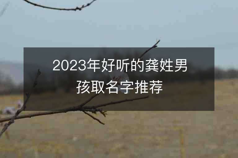 2023年好聽的龔姓男孩取名字推薦