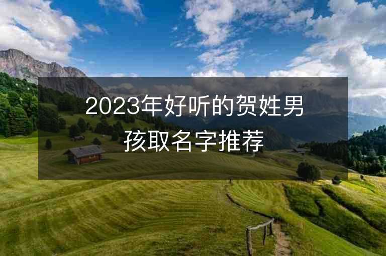 2023年好聽的賀姓男孩取名字推薦