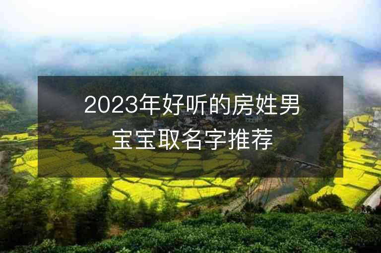 2023年好聽的房姓男寶寶取名字推薦