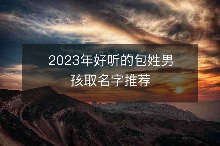 2023年好聽的包姓男孩取名字推薦