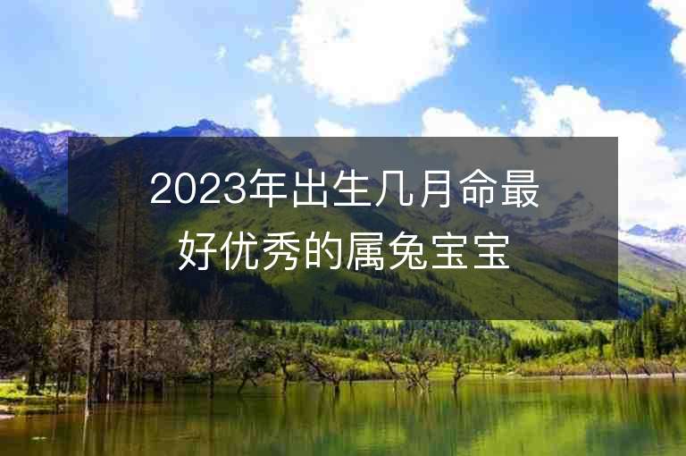 2023年出生幾月命最好優(yōu)秀的屬兔寶寶名字推薦