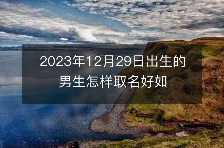 2023年12月29日出生的男生怎樣取名好如何起名