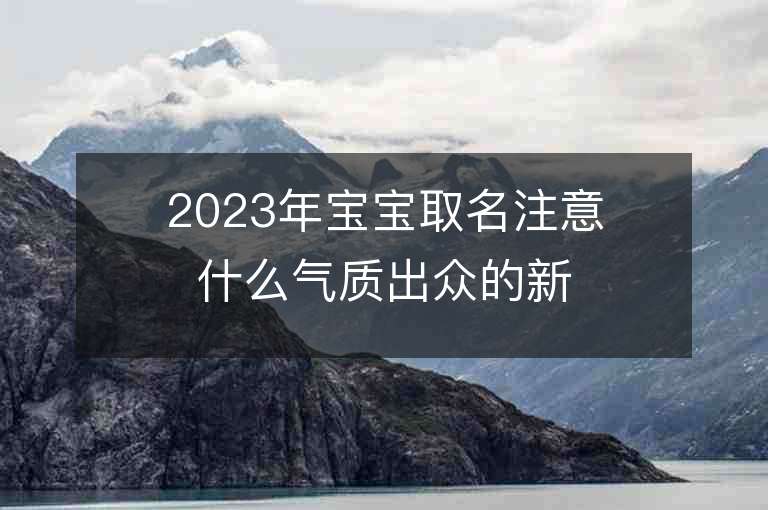 2023年寶寶取名注意什么氣質出眾的新生兒名字推薦