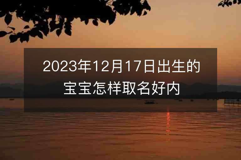 2023年12月17日出生的寶寶怎樣取名好內涵氣質的好名字精選