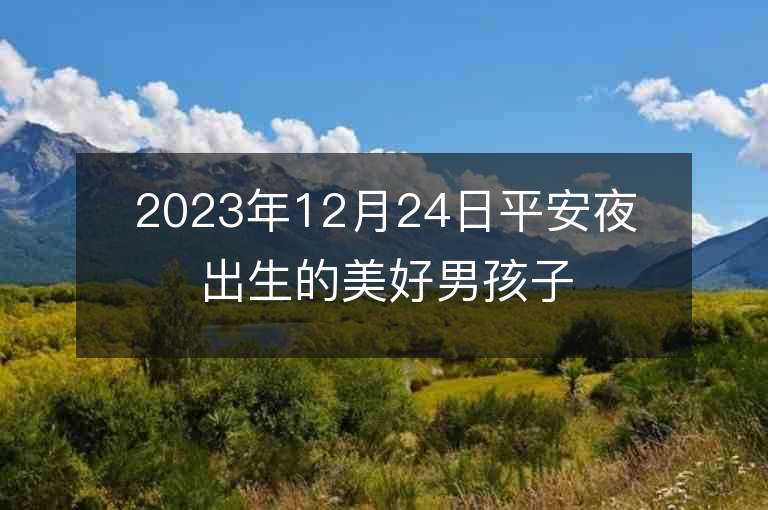 2023年12月24日平安夜出生的美好男孩子取名推薦