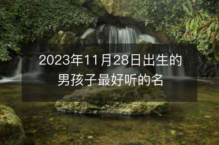 2023年11月28日出生的男孩子最好聽的名好寓意的名字推薦